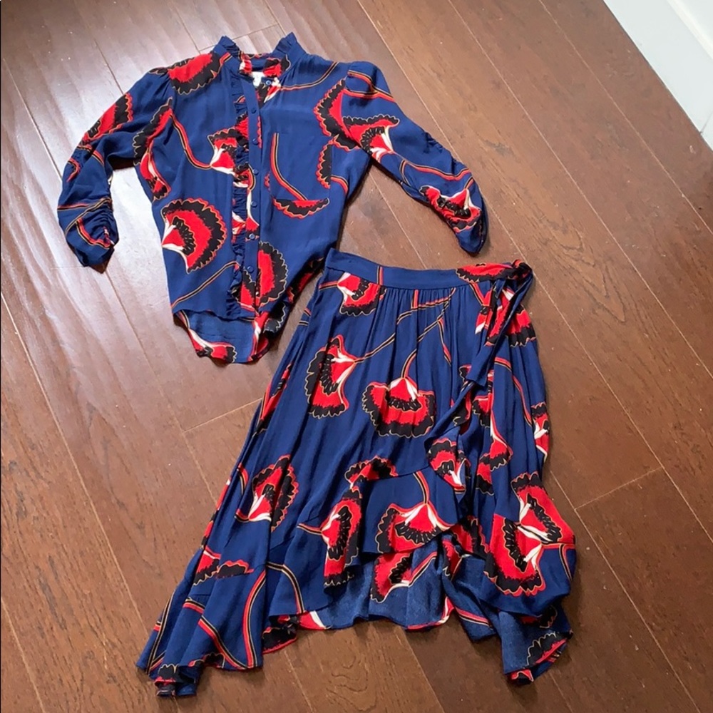 Ba&sh top and skirt set